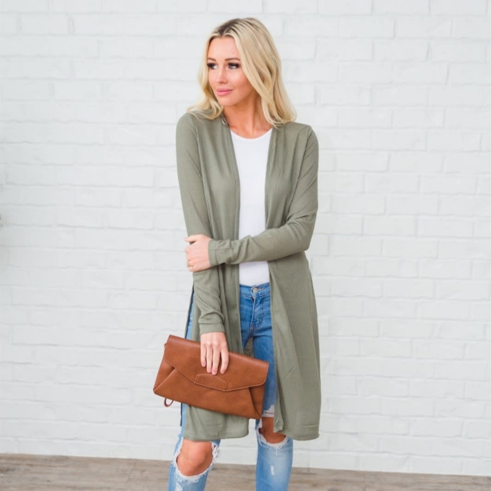 Long Ribbed Cardigan - Picture 2 of 6